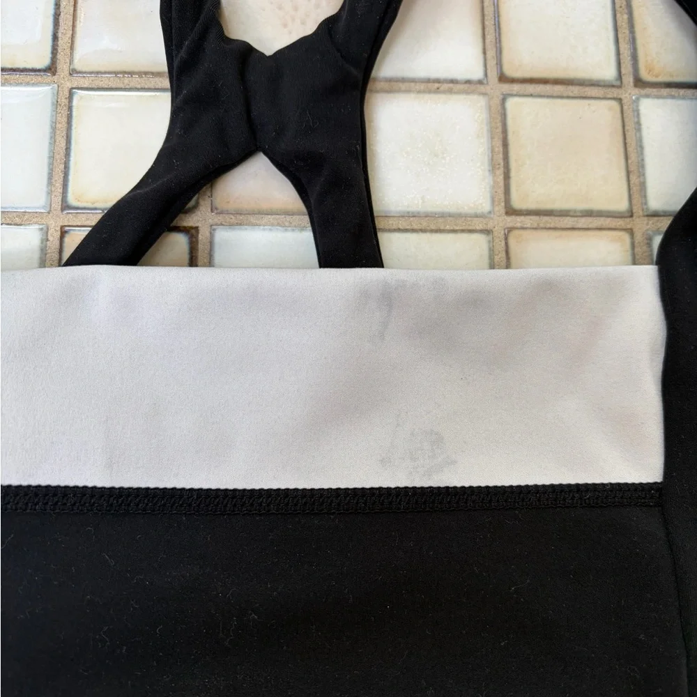 l*space Black and White Two-Tone Sports Bra
